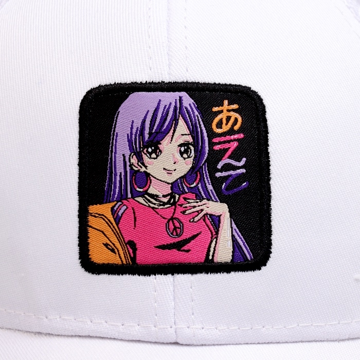 Кепка детская для девочки с сеткой &laquo;Аниме&raquo;, цвет белый, р-р 52-54, 5-7 лет