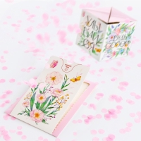 Бум-открытка &laquo;Вдохновляй&raquo;, цветы, 12 х 18.5 см