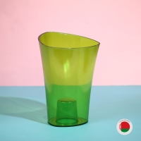 Горшок для орхидей, 1,3 л, 13,6 &times; 14,1 &times; 20 см, пластик, прозрачно-зелёный