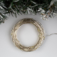 Гирлянда «Нить» 10 м роса, IP20, серебристая нить, 100 LED, свечение белое, мерцание белым, 12 В Гирлянда «Нить» 10 м роса, IP20, серебристая нить, 100 LED, свечение белое, мерцание белым, 12 В