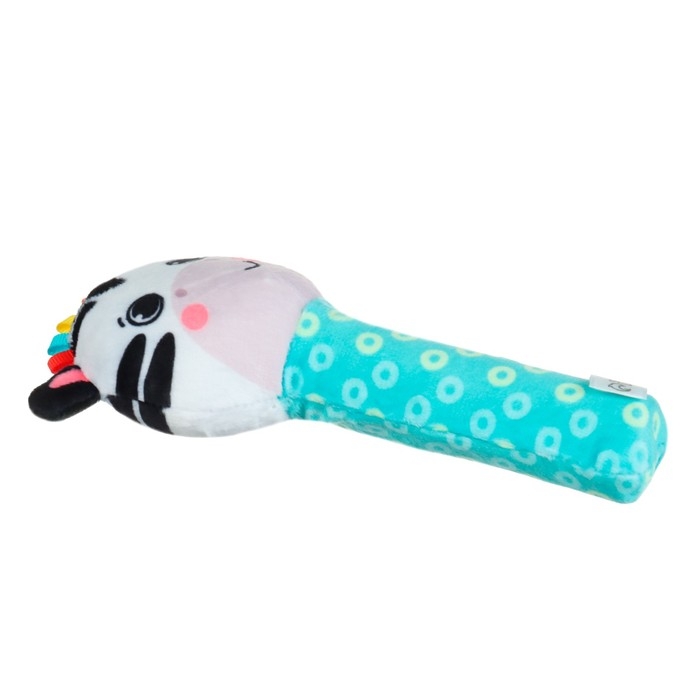 Игрушка - пищалка "Зебра" с погремушкой