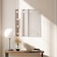 Зеркало, гримерное, настенное, 12 лампочек, 60&times;60 cм