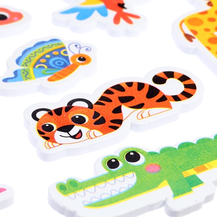 Игровой набор для ванной &laquo;Жители Африки&raquo;, сетка для хранения, игрушки