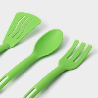 Набор кухонных принадлежностей Доляна &laquo;Глори&raquo;, 3 шт, цвет зелёный