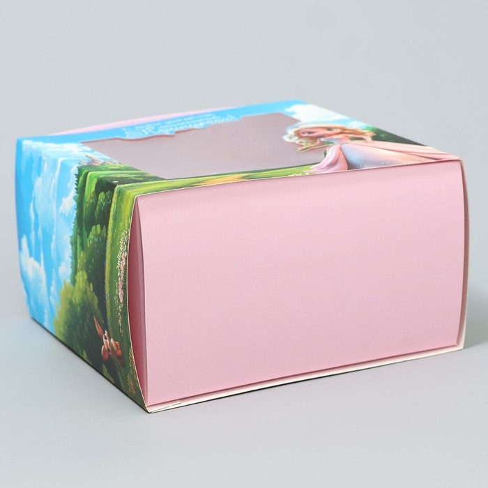 Коробка-фоторамка подарочная складная, упаковка, &laquo;Маленькой принцессе&raquo;, 14 х 14 х 8 см