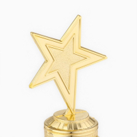 Кубок наградная фигура: звезда литая &laquo;Лучший из лучших&raquo; золото, пластик, 16 х 8,5 х 6 см.
