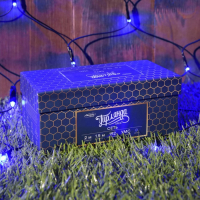 Гирлянда &laquo;Сеть&raquo; 2 &times; 1.5 м, IP44, УМС, тёмная нить, 192 LED, свечение синее, 220 В