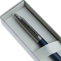 Ручка шариковая Parker Jotter XL K69 Matte Blue CT M, корпус из нержавеющей стали, синие чернила