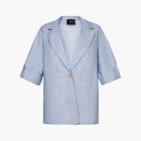 Пиджак женский MIST plus-size, размер 54, цвет голубой