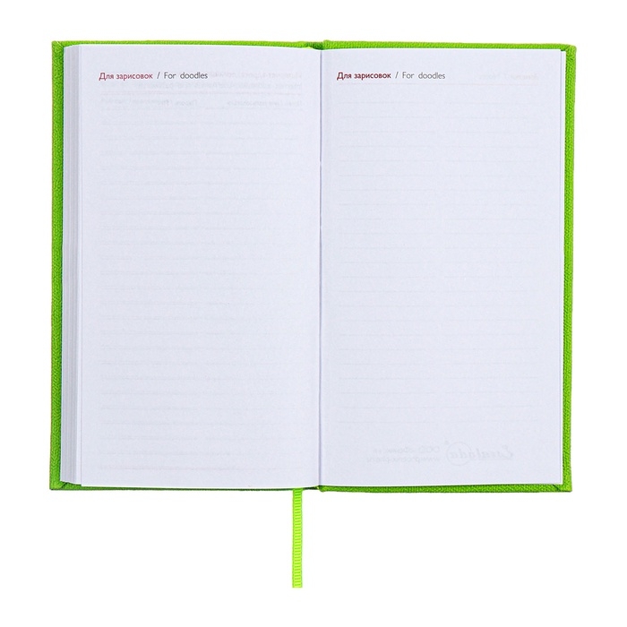 Еженедельник датированный 2025 года, 85х145 мм, 64 листа ESCALADA, твердая обложка из искусственной кожи, блинтовое тиснение, блок 70 г/м&sup2;, зелёный