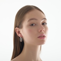 Серьги-кольца &laquo;Цепи&raquo; малые, d=2,2, цвет серебро