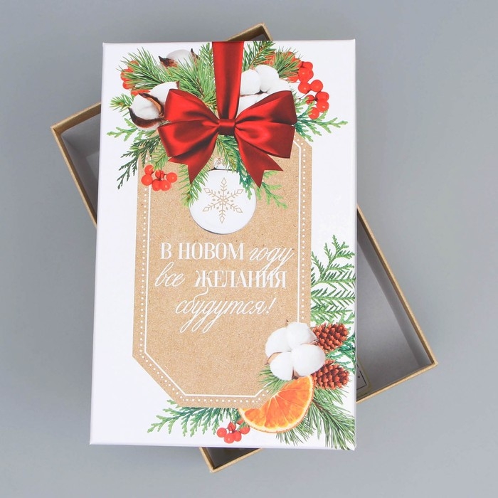 Набор подарочных коробок 5 в 1 &laquo;Новогодний&raquo;, 22 х 14 х 8.5 ‒ 32.5 х 20 х 12.5 см, Новый год