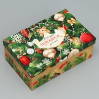 Набор коробок подарочных 15 в 1 &laquo;С Новым годом!&raquo;, 12 х 6.5 х 4 см - 46.5 х 30 х 17.5 см, Новый год