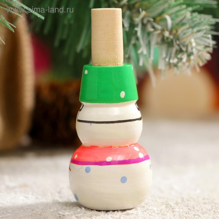 Свистулька &laquo;Снеговик&raquo;, 3х7 см, микс, ручная роспись