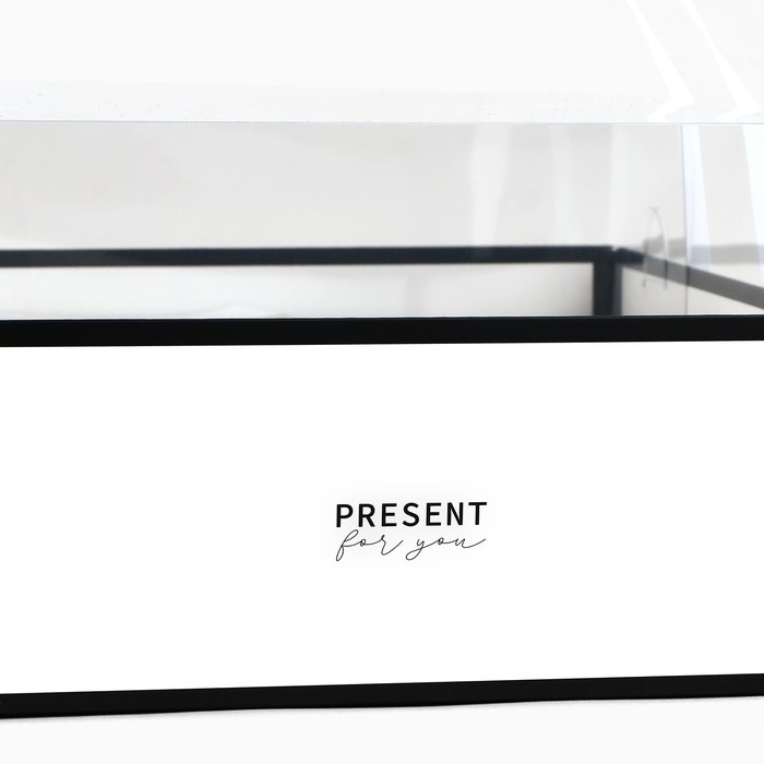 Коробка для цветов с формовым вкладышем и PVC крышкой &laquo;Present&raquo;, 23.5 х 23.5 х 15 см