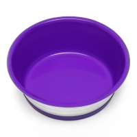 Миска утяжеленная цветная, с силиконовым основанием, 300 мл, фиолетовая