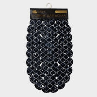 Коврик противоскользящий в ванну на присосках SAVANNA &laquo;Марокко&raquo;, 37&times;68 см, цвет чёрный