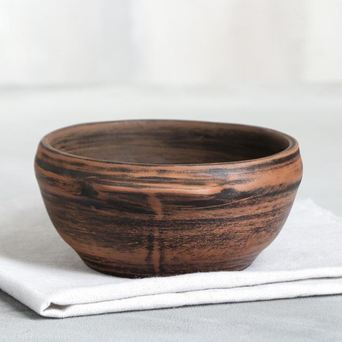 Бульонница &laquo;Борщ&raquo;, гладкая, красная глина, 0,6 л