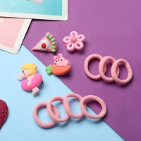 Набор для волос "Выбражулька" (10 резинок,4 зажима) пупсик, розовый