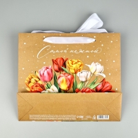 Пакет ламинированный с лентой &laquo;Самой нежной&raquo;, M 30 &times; 9 &times; 26 см