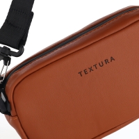 Сумка женская на молнии, TEXTURA, маленький размер, длинный ремень, цвет коричневый Сумка женская на молнии, TEXTURA, маленький размер, длинный ремень, цвет коричневый