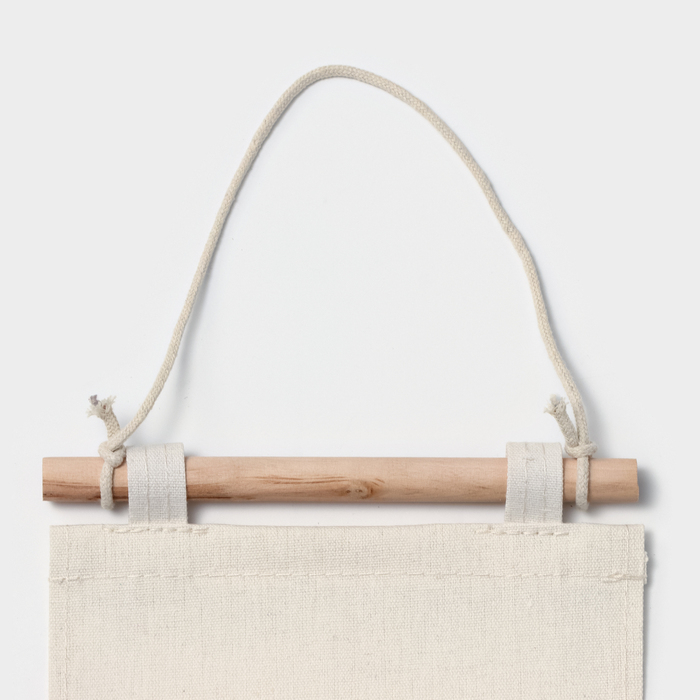 Органайзер подвесной с карманами Доляна &laquo;Мрамор&raquo;, 3 отделения, 20&times;58 см, цвет бежевый