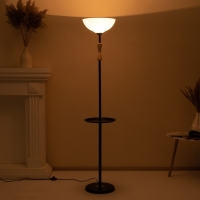 Торшер "Клаудия" 1х15Вт Е27 со столиком черный 29х29х150см Торшер "Клаудия" 1х15Вт Е27 со столиком черный 29х29х150см