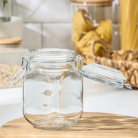 Банка для сыпучих продуктов &laquo;Прозрачная&raquo;, 650 мл