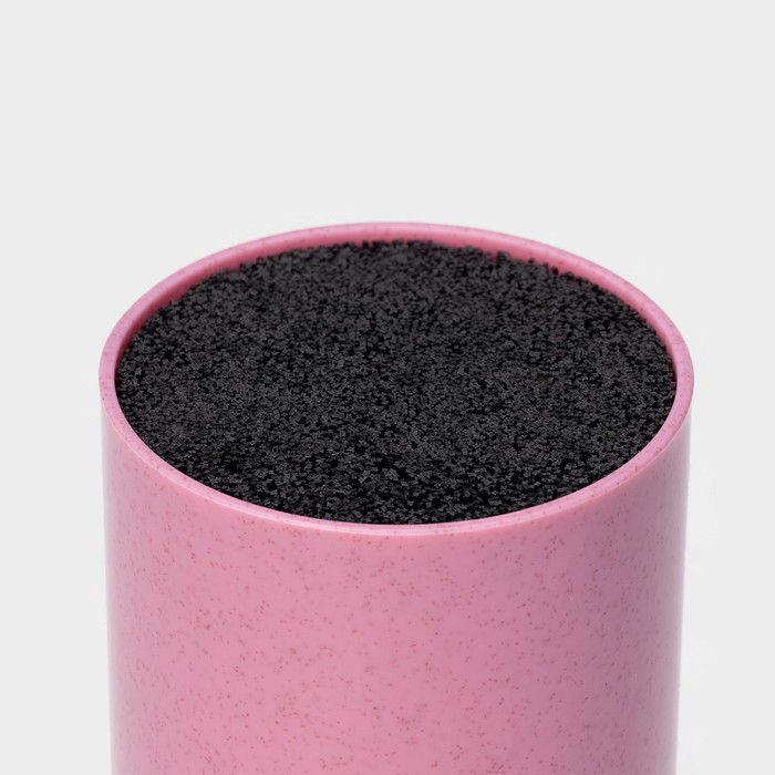 Подставка для ножей с наполнителем Доляна &laquo;Нежность&raquo;, 22&times;11 см, цвет розовый