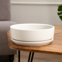 Горшок бонсайница "Огма" белая, 2 л