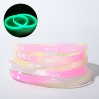 Силиконовый браслет &laquo;Светоотражающий&raquo; вспышка, набор 10 шт., цвет МИКС, 5,7 см