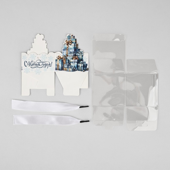 Коробка подарочная новогодняя складная «Новогодние подарки», 7 х 7 х 7 см, Новый год Коробка подарочная новогодняя складная «Новогодние подарки», 7 х 7 х 7 см, Новый год