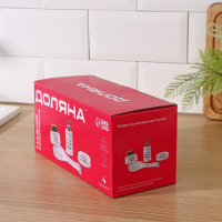 Набор аксессуаров для кухни Доляна &laquo;Уют&raquo;, 4 предмета (дозатор 300 мл, мыльница, подставка для губки, подставка для ложки), цвет белый