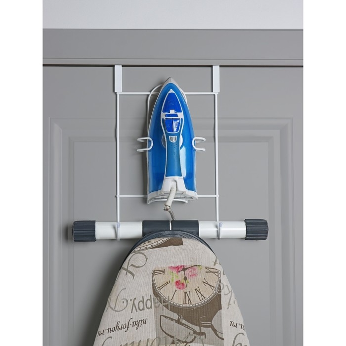 Держатель надверный для гладильной доски и утюга, 25&times;14,5&times;40,5 см, белый