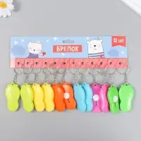 Брелок пластик канцелярский нож "Пингвин" МИКС 3х6 см