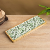 Блюдо прямоугольное "Оливковая ветвь" дерево манго 41х15 см