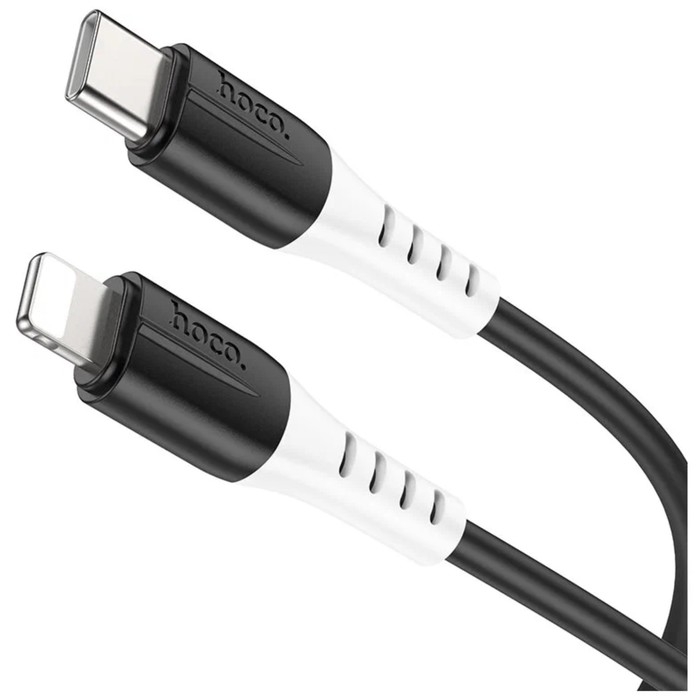 Кабель Hoco X82, Type-C - Lightning, 3 А, 1 м, оплётка силикон, чёрный Кабель Hoco X82, Type-C - Lightning, 3 А, 1 м, оплётка силикон, чёрный