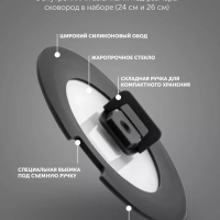 Набор сковород EasyKeep-9D из 9 предметов со съемной ручкой