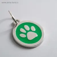 Адресник под гравировку "Лапа", фасовка по 6 шт, 2,5 см, микс цветов