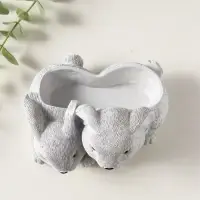 Подставка для мелочей &laquo;Кролики&raquo; 8&times;13&times;10 см, серый, гипс