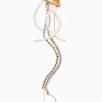 Брошь &laquo;Медуза&raquo;, цвет белый в золоте