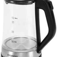 Чайник HYK-G3401 1.7л. 2200Вт черный серебристый