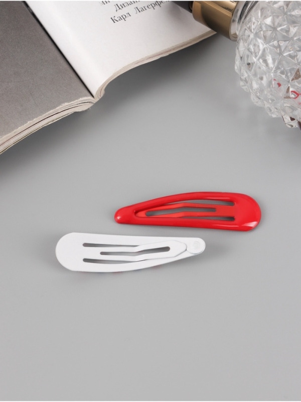 Невидимка для волос Невидимка для волос "Флора" (набор 8 шт) сердца круги, 5 см, микс