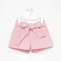 Шорты для девочки с поясом KAFTAN, размер 34 (122-128), цвет пудра