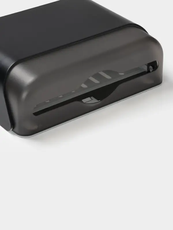 Диспенсер бумажных полотенец в листах, пластик черный