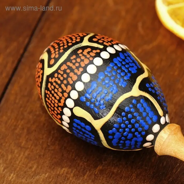 Сувенирный музыкальный инструмент "Маракас" 24х5,5х5,5 см МИКС