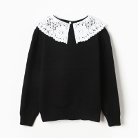 Джемпер школьный для девочки, цвет черный, рост 122 см