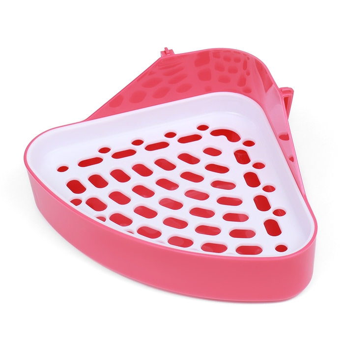 Туалет угловой для кроликов и хорьков, 24 х 18 х 11 см, красный Туалет угловой для кроликов и хорьков, 24 х 18 х 11 см, красный