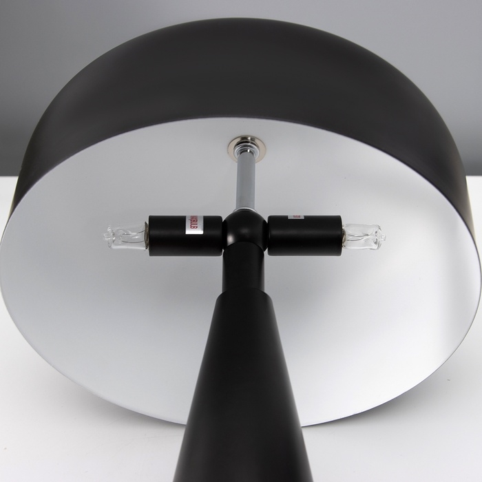 Настольная лампа с абажуром RISALUX &laquo;Манс&raquo; модерн, , G9, 3 Вт, чёрный, 22&times;22&times;37 см