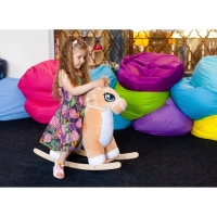 Качалка &laquo;Лошадка: Звёздочка&raquo;, музыкальная, цвет бежевый, цвет звёзд МИКС